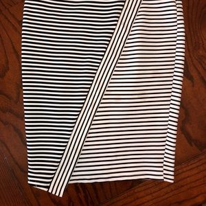 Asymmetrical pencil skirt